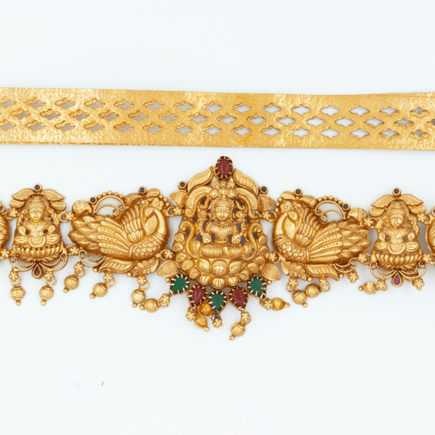 Yamini Gold Tone Silver kamarband
