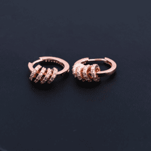 rose gold silver Hoop earrings