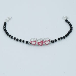 Silver Baby Bracelet K Charm