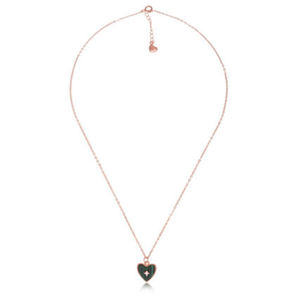 "Heart-shaped green emerald pendant symbolizing elegance and love"