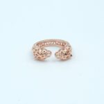 Rose Gold Panther Head Ring