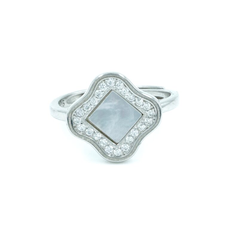silver clover ring