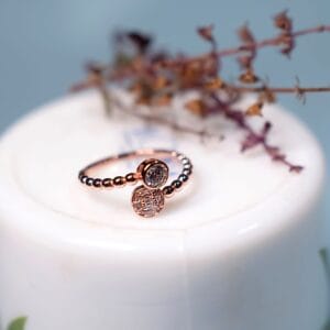 Dual Sparkle Silver Ring