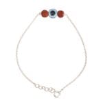Rudraksha Evil Eye Rakhi – Silver Chain with Protective Charm
