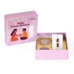 Yin-Yang Rudraksha Rakhi – Silver Chain with Spiritual Balance Beads - Image 6