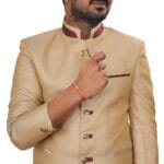 Om Motif Traditional Rakhi with CZ Stones - Image 6