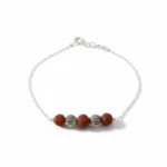 Silver and Rudraksha Bracelet - Image 2