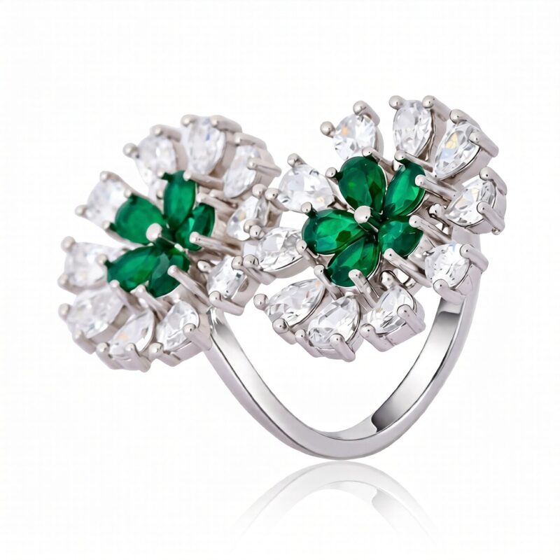 Green Stone Silver Ring