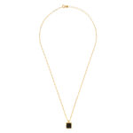 Onyx Square Pendant Necklace