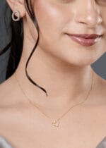 Gold-Plated Heart-Shaped Cubic Zirconia Necklace - Image 5