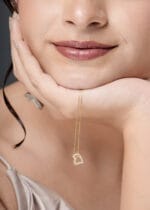 Gold-Plated Heart-Shaped Cubic Zirconia Necklace - Image 6