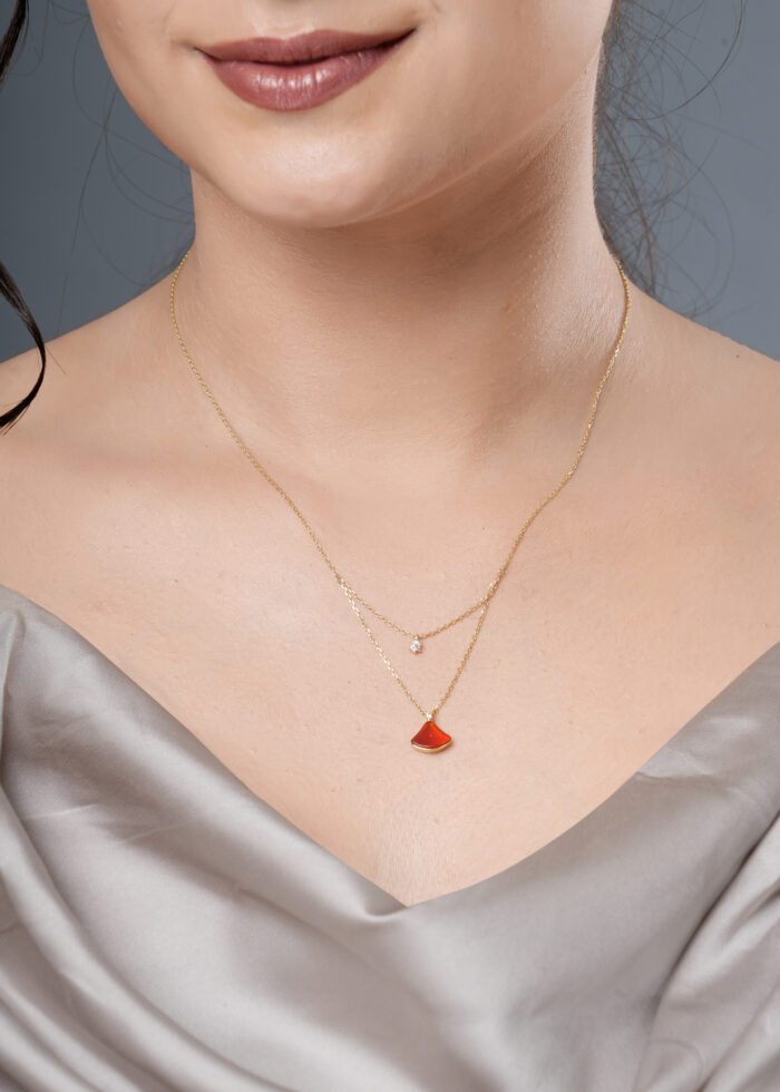 Sunset Charm Layered Necklace - Image 5