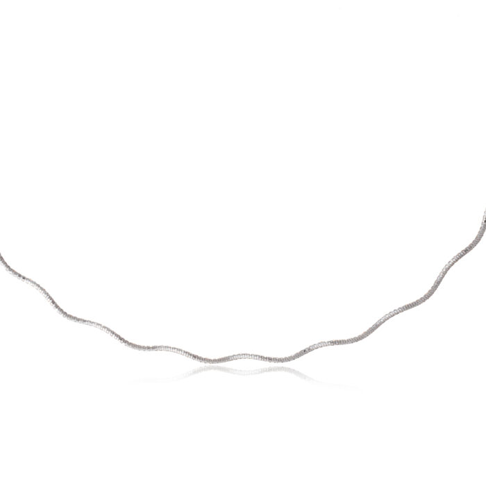 92.5 Sterling Silver Wavy Chain Necklace - Image 2