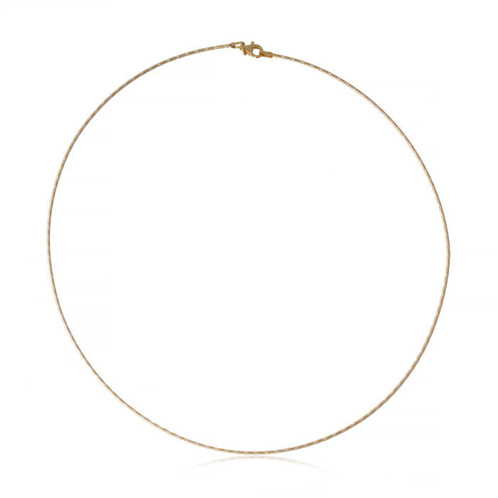 Gold-Plated Herringbone Chain Necklace - Image 1
