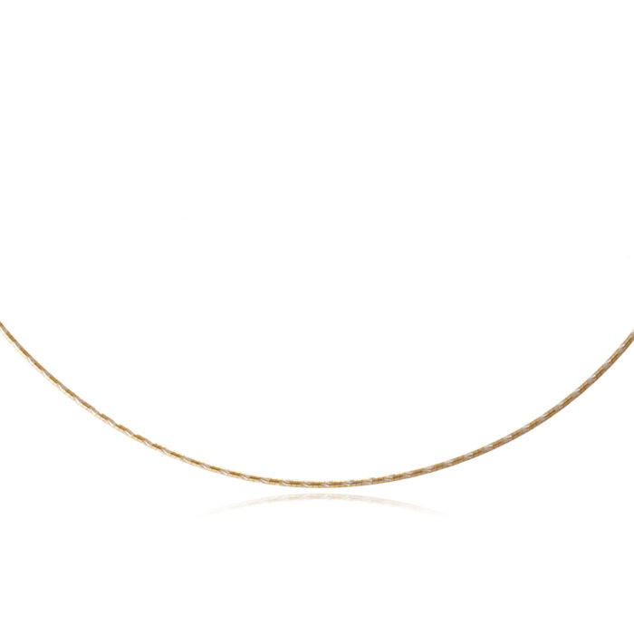 Gold-Plated Herringbone Chain Necklace - Image 2