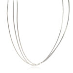 92.5 Sterling Silver Triple Strand Necklace - Image 3