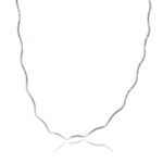92.5 Sterling Silver Wavy Chain Necklace - Image 3