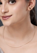 Gold-Plated Herringbone Chain Necklace - Image 5