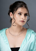 92.5 Sterling Silver Wavy Design Necklace - Image 4