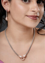 92.5 Sterling Silver & Rose Gold-Plated Charm Necklace and Earring Set