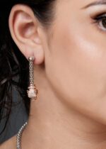 92.5 Sterling Silver & Rose Gold-Plated Charm Necklace and Earring Set - Image 3