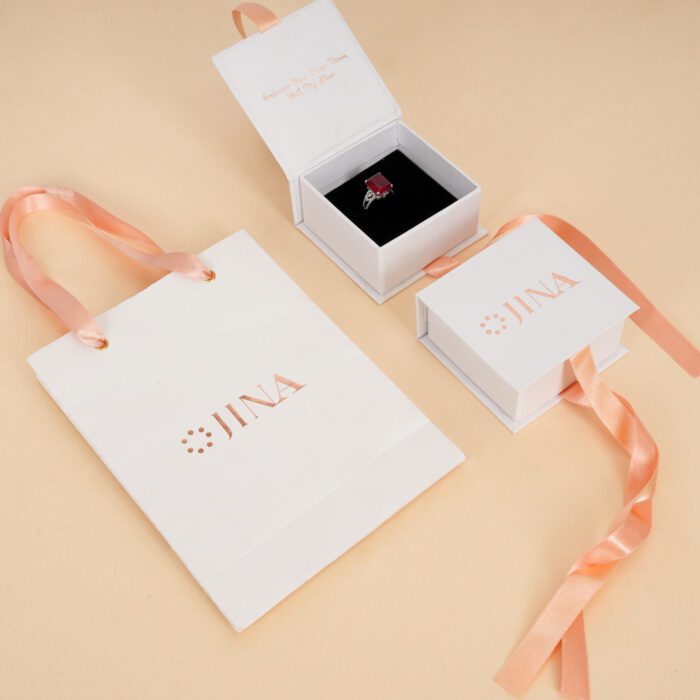 JINA 92.5 Sterling Silver Ruby and Diamond Ring - Image 7