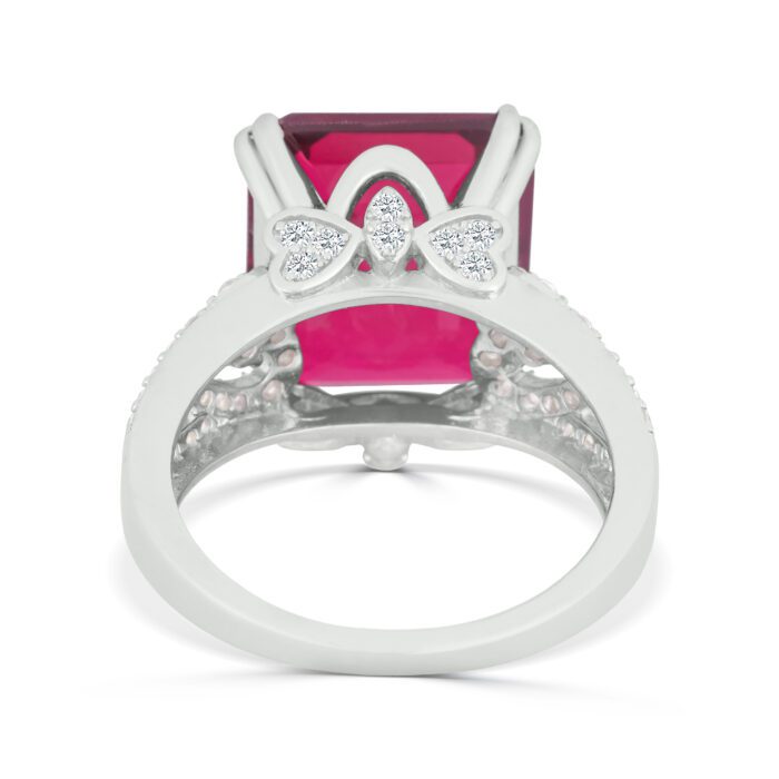 JINA 92.5 Sterling Silver Ruby and Diamond Ring - Image 4