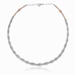 Ripple Edge Omega Necklace with Copper Beads