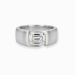 Sterling Silver Geometric Cut Ring