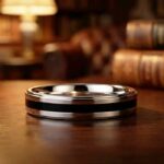 Midnight Edge Silver Band with Black Enamel - Image 5