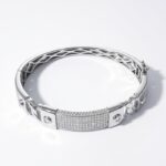 Sterling Silver Elite Micro Pav CZ Kada Bracelet - Image 4