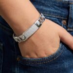 Sterling Silver Elite Micro Pav CZ Kada Bracelet - Image 2