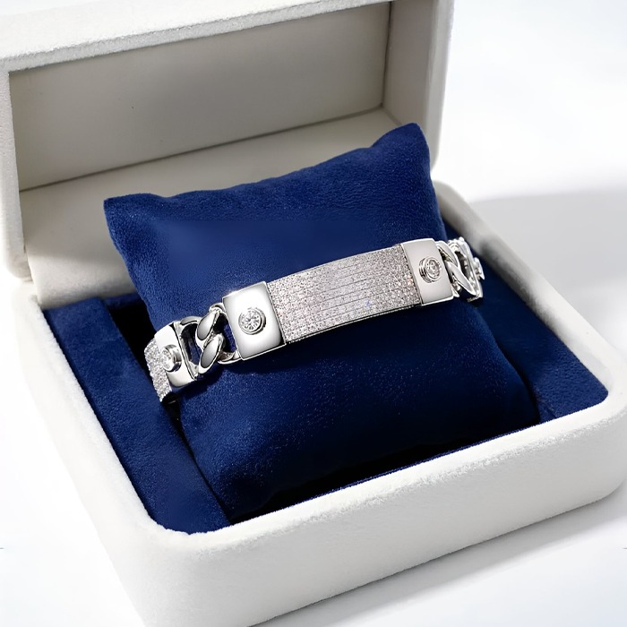 WhatsApp Image 2025-12-20 at 12.46.43 Sterling Silver Elite Micro Pav CZ Kada Bracelet - Image 1