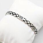 silver greek key bracelet