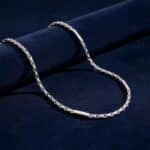 Sterling Silver Diamond Cut Curve Chain For Men