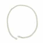 Dazzling Silver CZ Cuban Link Bracelet with Pave Design - Image 2