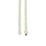 Dazzling Silver CZ Cuban Link Bracelet with Pave Design - Image 4