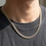 Shiny Dual Tone Silver and Rose Gold Chain - Image 3
