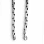 Sterling Silver Geometric Block Link Chain - Image 3