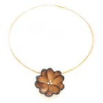 Sterling Silver Golden Petal Flower Jewellery Set - Image 5
