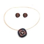 Twilight Spiral 92.5 Silver Necklace and Earring Set with CZ