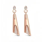 Rose Gold Finish Long Drop Pendant Set - Image 4