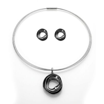 Loop Silver Necklace set