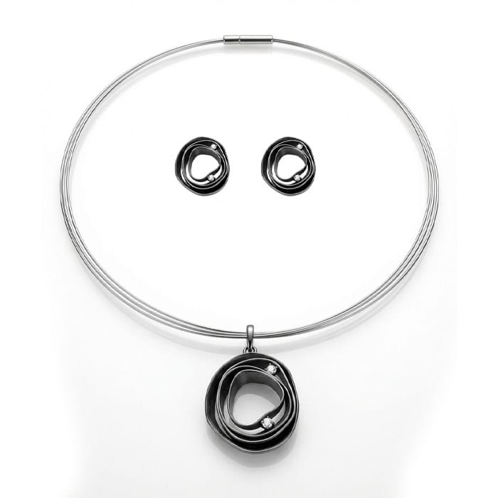 Loop Silver Necklace set Loop Silver Necklace set