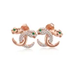 Panther Style Silver Pendant and Earrings Set - Image 3