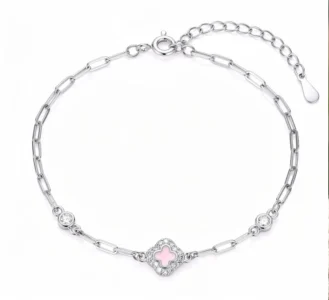 Clover Charm Link Bracelet