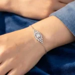 Square Spark CZ Sterling Silver Bracelet