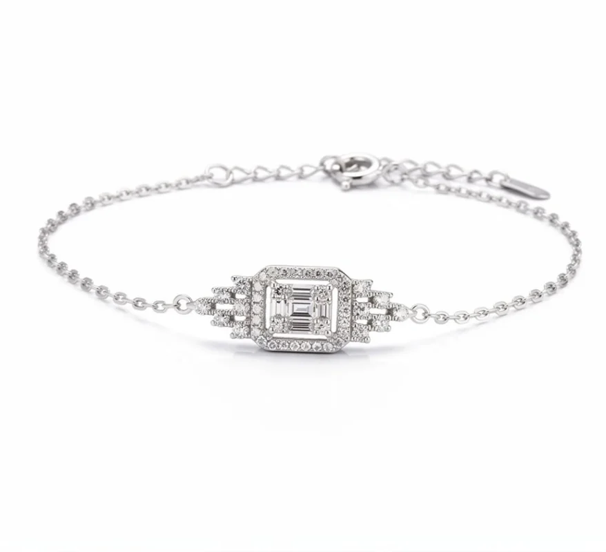 Square Spark CZ Bracelet