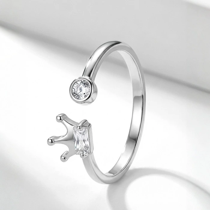 Silver Crown Ring