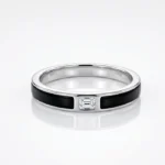 Black Inlay Sterling Silver Ring
